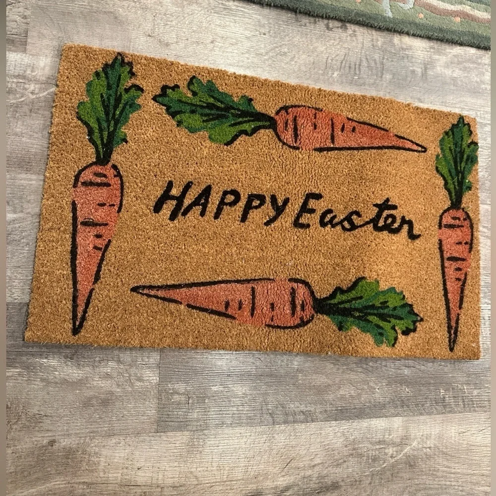 Mollly Hatch Anthropologie Happy Easter Doormat NWOT